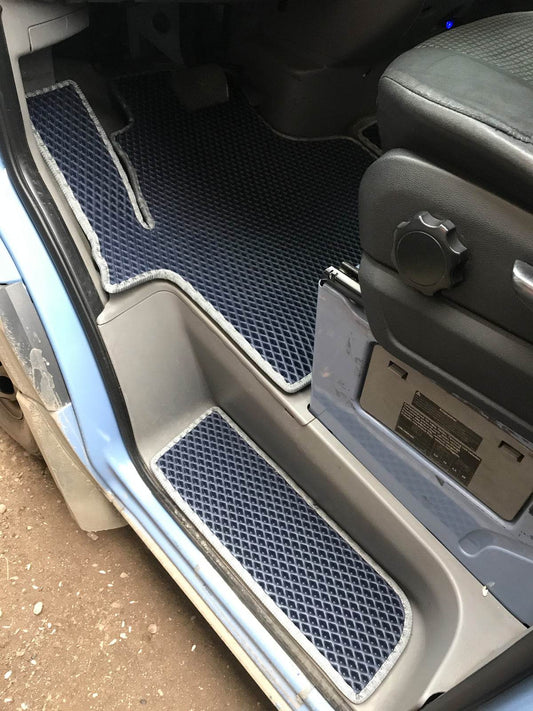 Door sill mats (3 pcs, EVA, black) for Mercedes Sprinter W906 2006-2018 - Reelken Auto