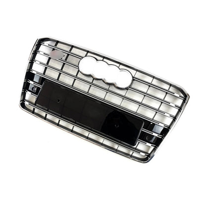 S-Style Front Grille (2014-2018, Black with Chrome) for Audi A8 2010-2018 - image 2