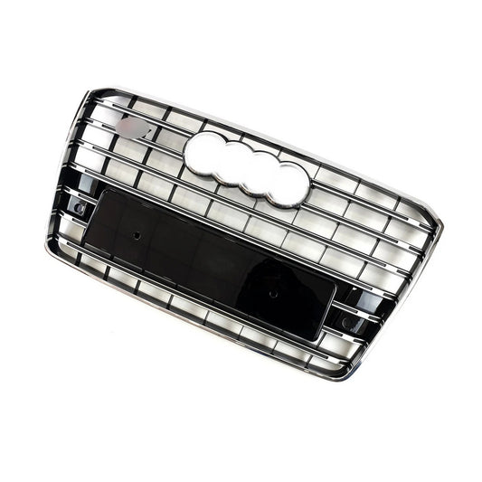Front Grille S-Style (2014-2018, black with chrome) for Audi A8 2010-2018 - image 2