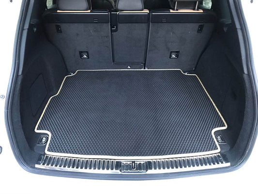 Trunk mat with subwoofer (EVA, black) for Porsche Cayenne 2010-2017 - Reelken Auto