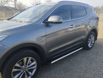 Side Steps Maya V1 (2 pcs, Aluminum) for Hyundai Santa Fe 3 2012-2018 - image 1