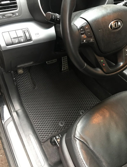 Floor mats 2012-2014 (EVA, black) for Kia Sorento II XM 2009-2014 - image 1