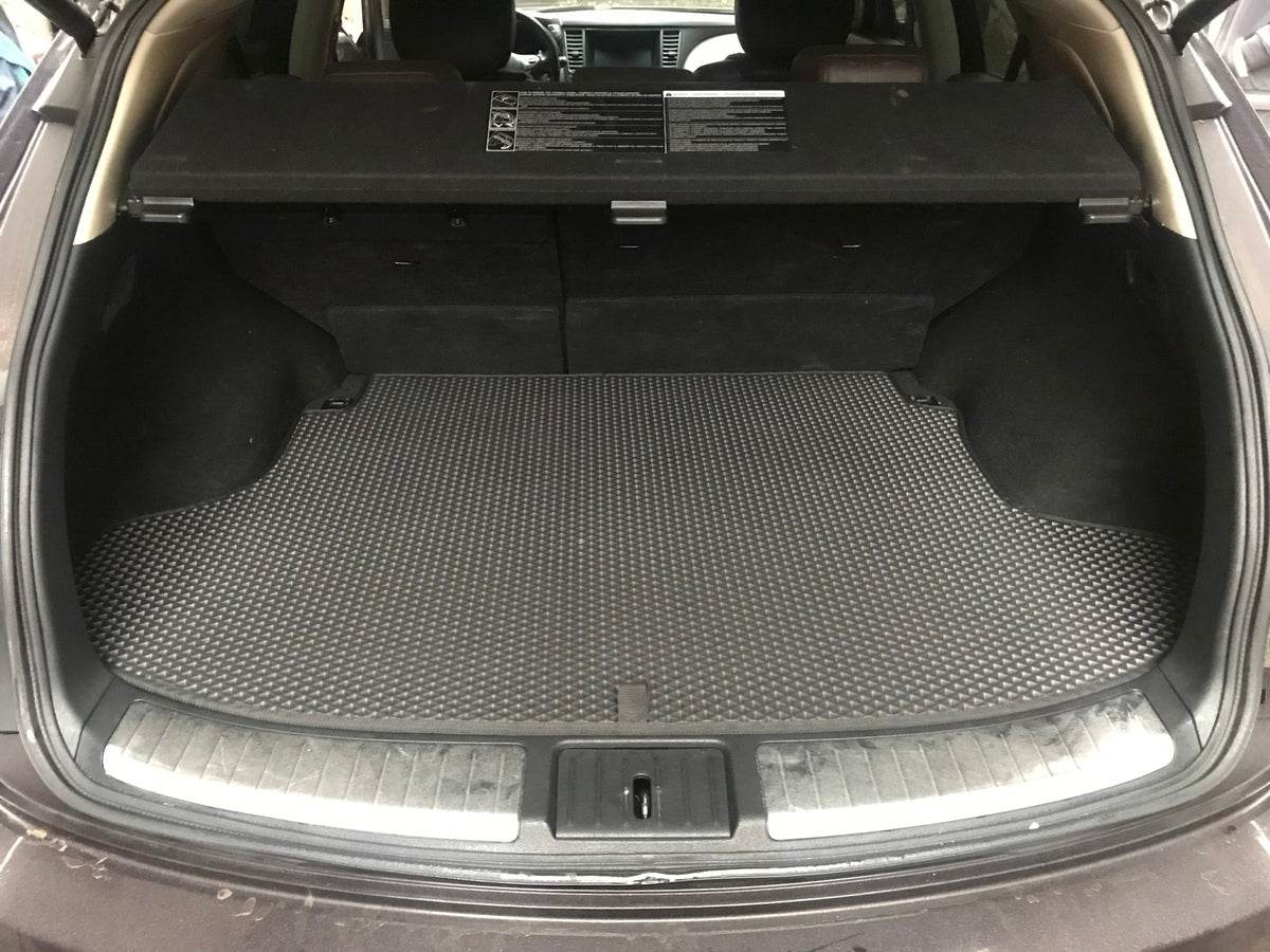 Trunk mat (EVA, black) for Infiniti QX70 2013-2019 - Reelken Auto
