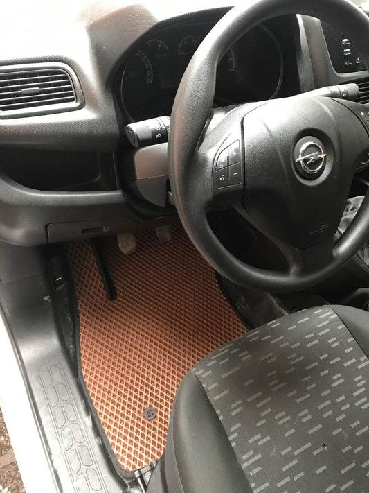 EVA mats (brick, front) for Fiat Doblo II 2010-2022 - Reelken Auto