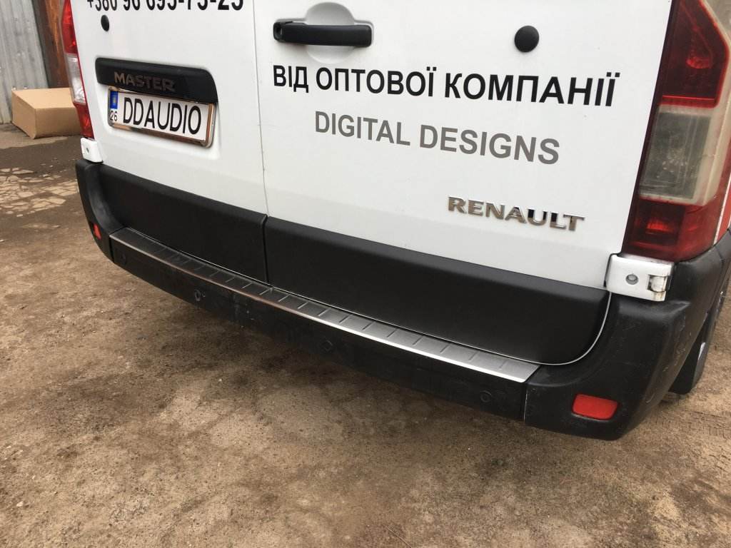 Rear bumper pad (stainless) for Opel Movano 2010-2021 - Reelken Auto