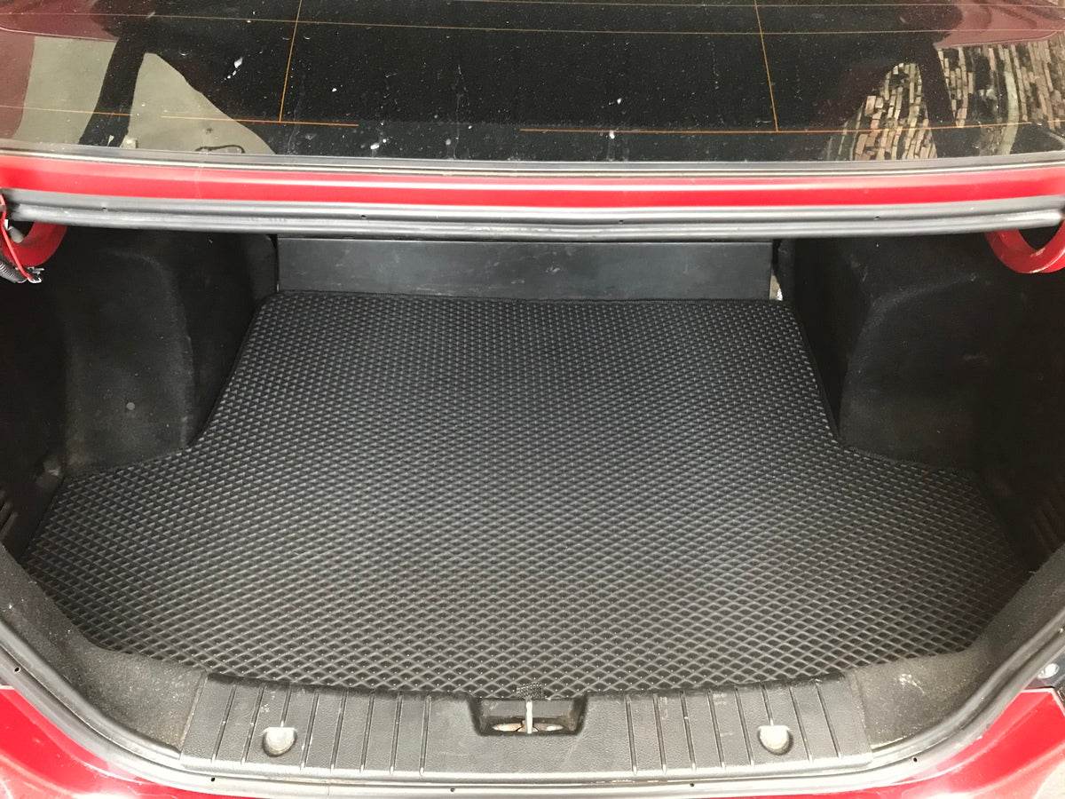 Trunk mat (EVA, black) for Chevrolet Aveo T200 2002-2008 - Reelken Auto