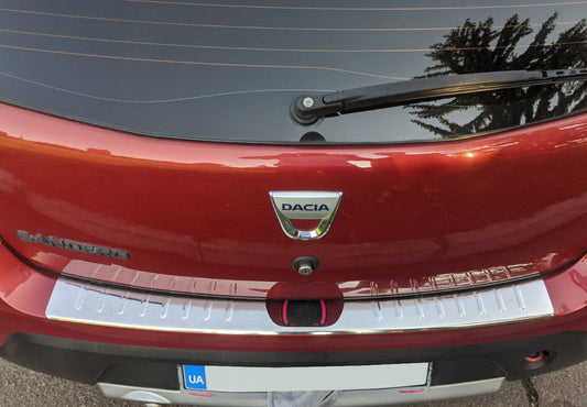 Rear Bumper Protector Carmos V1 Stainless Steel for Dacia Sandero 2007-2013 - image 1