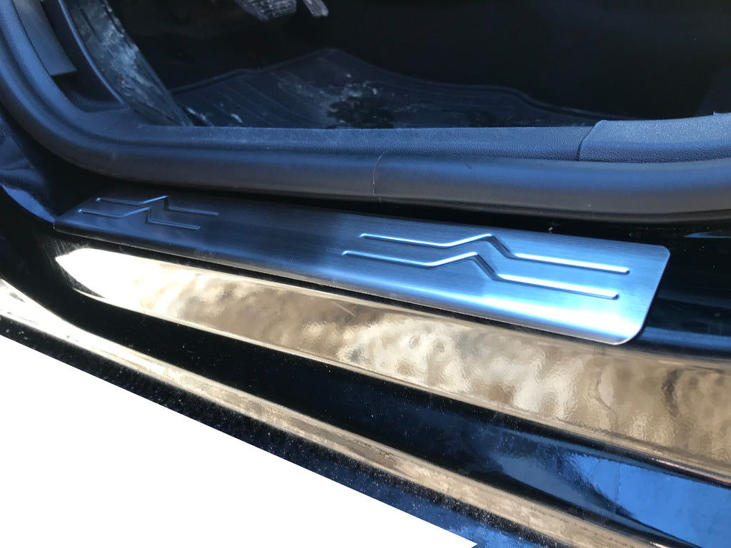 Door Sill Protectors OmsaLine (4 pcs, Stainless Steel) for Citroen C-4 2010-2018 - image 5