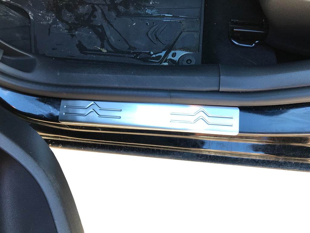 Door sills OmsaLine (4 pieces, stainless steel.) for Citroen C-4 2010-2018 - Reelken Auto