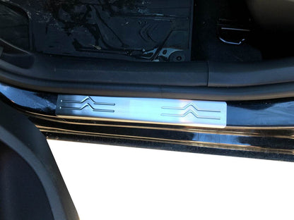 Door sills OmsaLine (4 pieces, stainless steel.) for Citroen C-4 2010-2018 - Reelken Auto