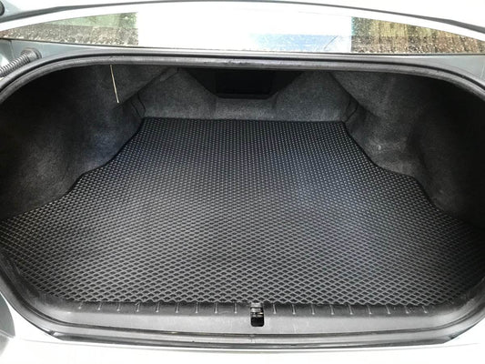 Trunk mat (EVA, black) for Mitsubishi Galant 2003-2012 - Reelken Auto