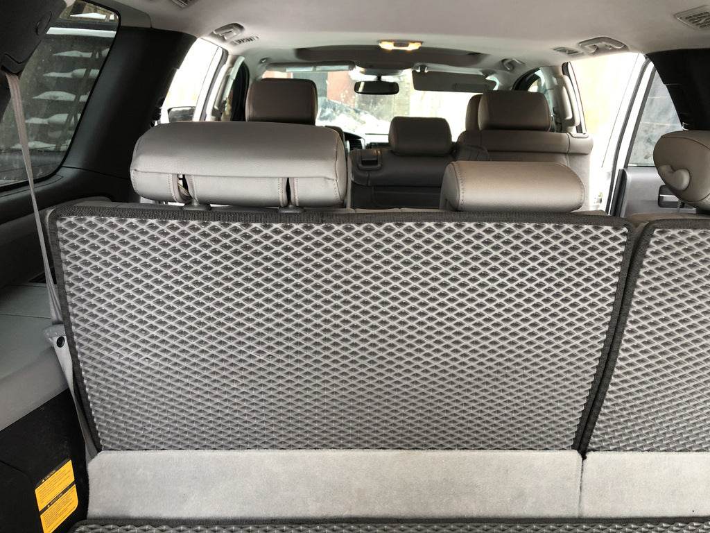 Trunk mats (EVA, black) for Toyota Sequoia 2007-2022 - Reelken Auto