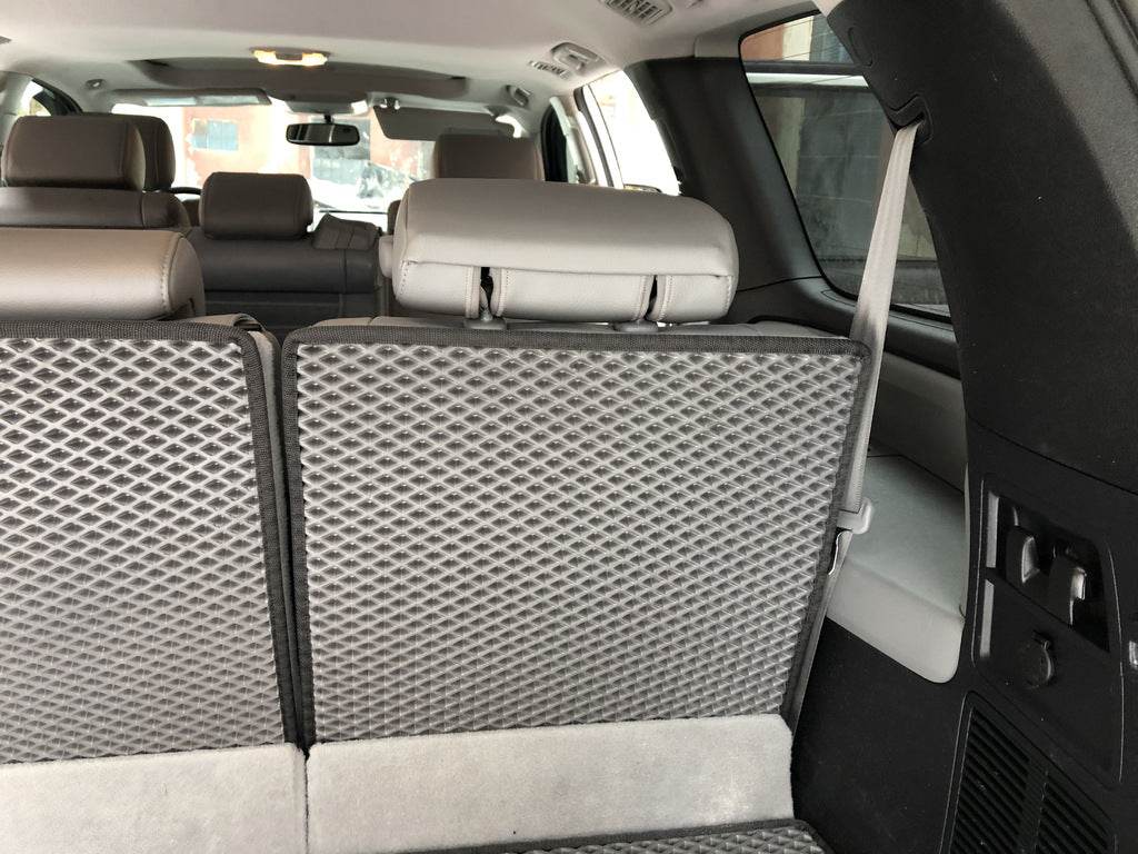 Trunk mats (EVA, black) for Toyota Sequoia 2007-2022 - Reelken Auto