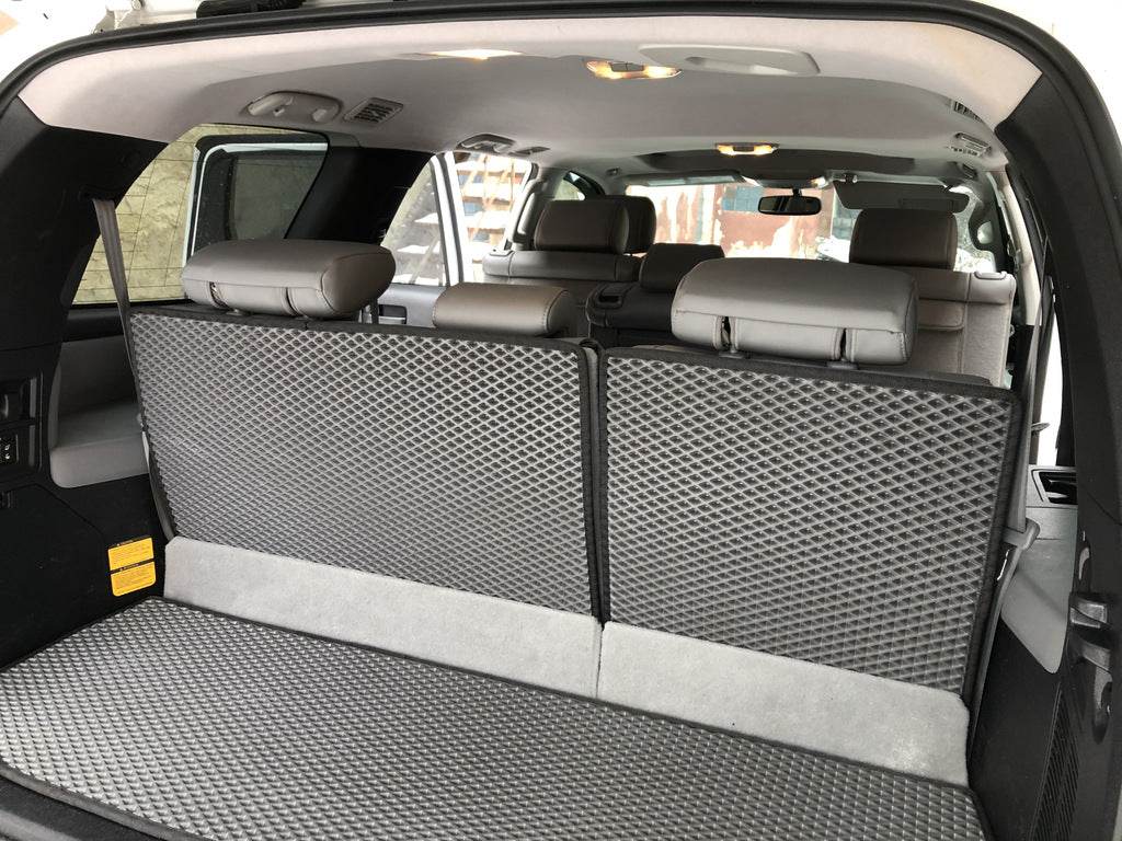 Trunk mats (EVA, black) for Toyota Sequoia 2007-2022 - Reelken Auto