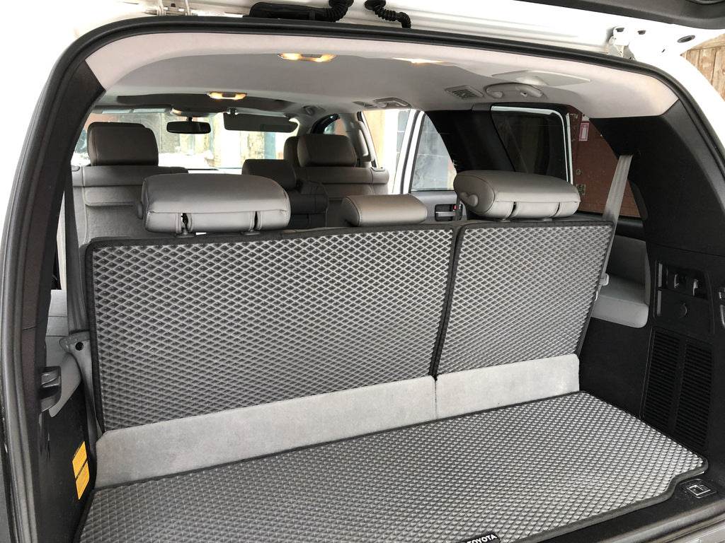 Trunk mats (EVA, black) for Toyota Sequoia 2007-2022 - Reelken Auto