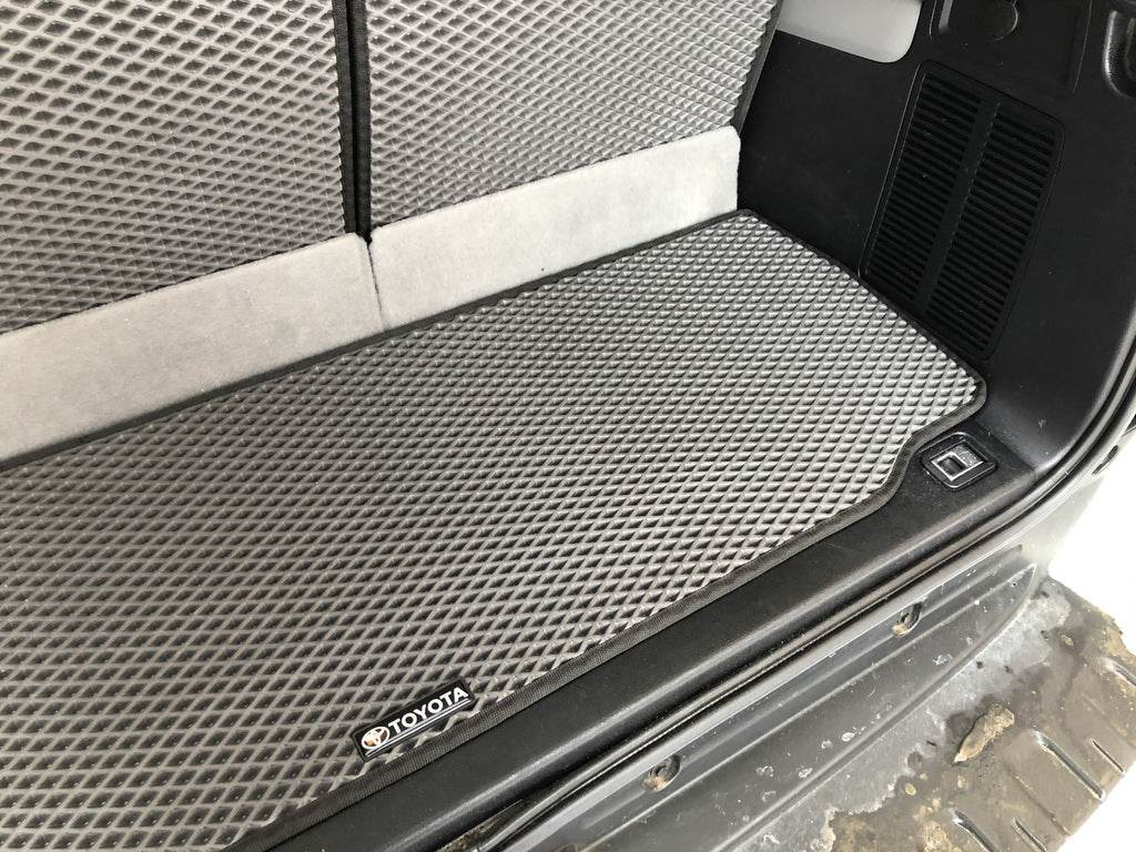Trunk mats (EVA, black) for Toyota Sequoia 2007-2022 - Reelken Auto