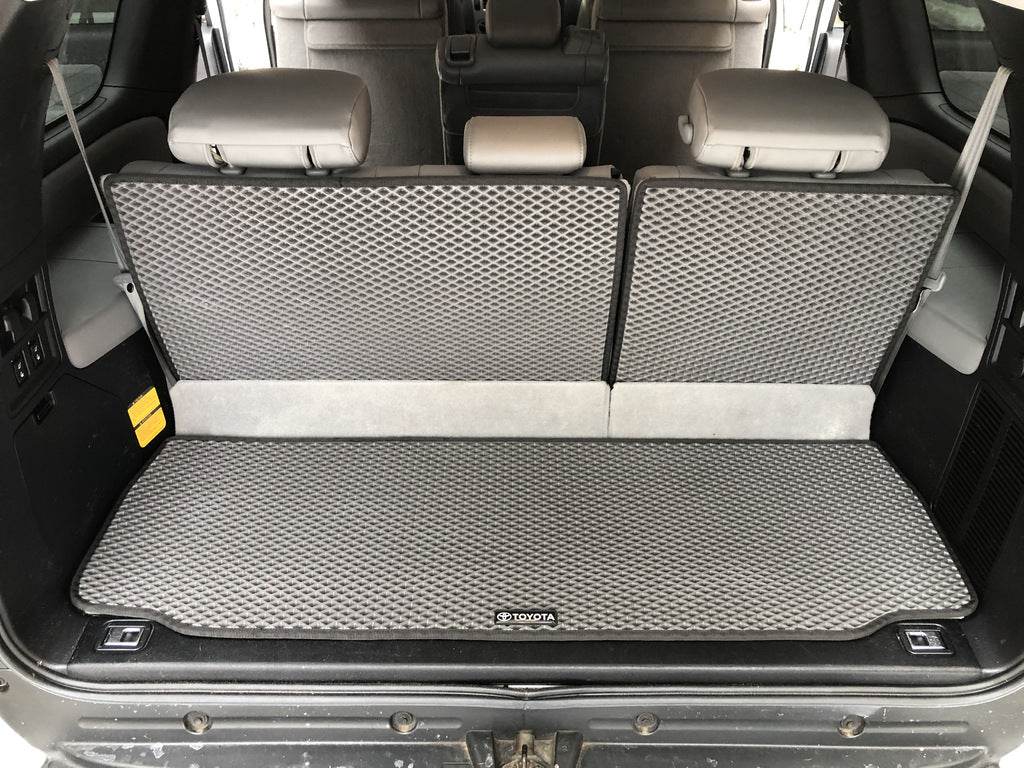 Trunk mats (EVA, black) for Toyota Sequoia 2007-2022 - Reelken Auto