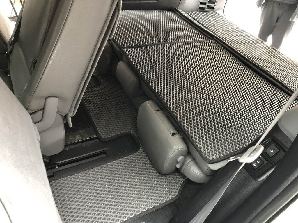 Trunk mats (EVA, black) for Toyota Sequoia 2007-2022 - Reelken Auto