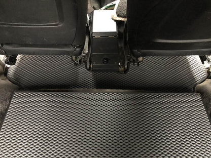 Trunk mat without rear seats (EVA, black) for Toyota Land Cruiser 70 - Reelken Auto