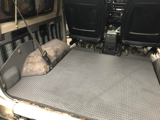 Trunk mat without rear seats (EVA, black) for Toyota Land Cruiser 70 - Reelken Auto