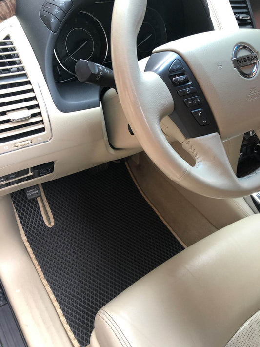 Interior mats, 3 rows (EVA, black) for Nissan Armada 2016-2024 - Reelken Auto