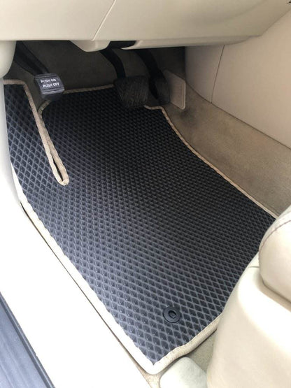 Interior mats, 3 rows (EVA, black) for Nissan Armada 2016-2024 - Reelken Auto