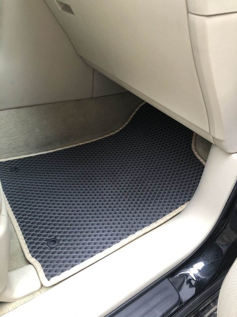 Interior mats, 3 rows (EVA, black) for Nissan Armada 2016-2024 - Reelken Auto
