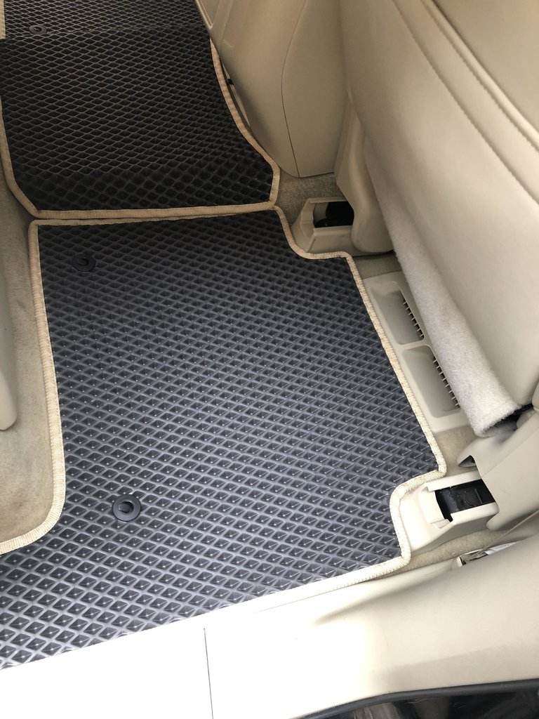 Interior mats, 3 rows (EVA, black) for Nissan Armada 2016-2024 - Reelken Auto