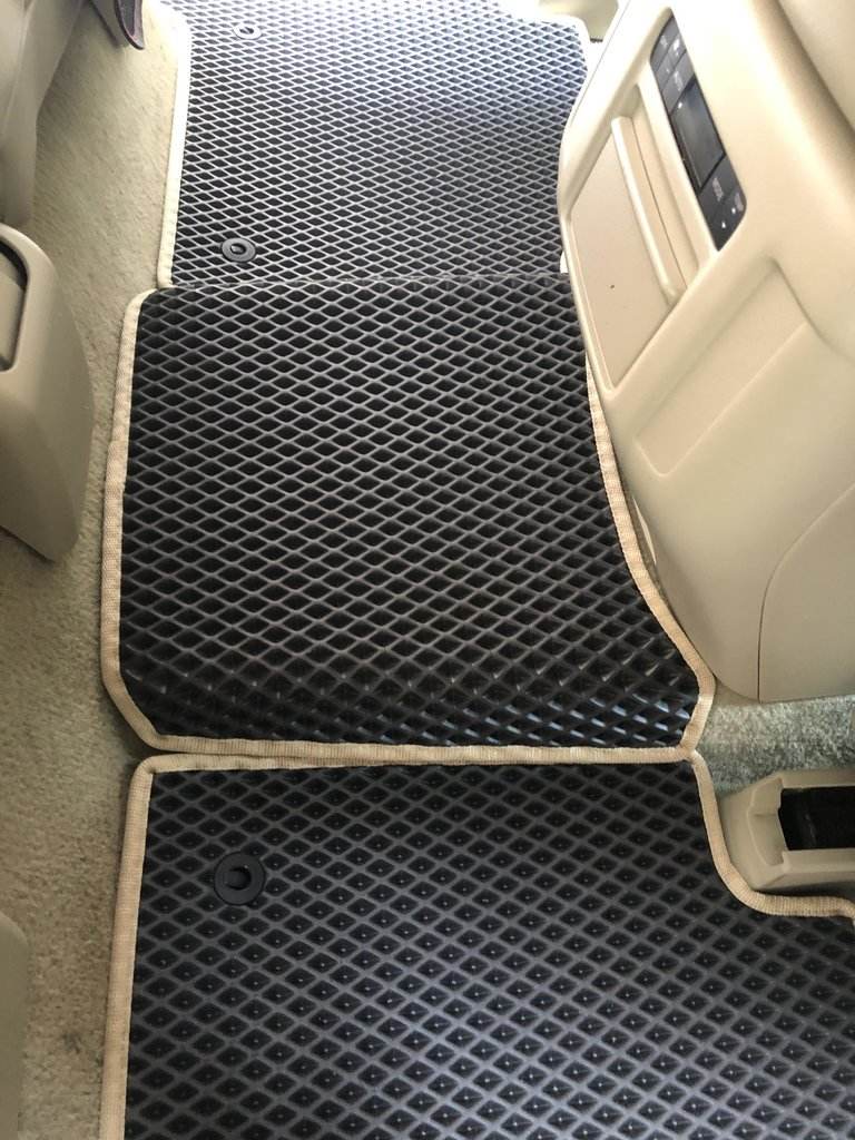 Interior mats, 3 rows (EVA, black) for Nissan Armada 2016-2024 - Reelken Auto