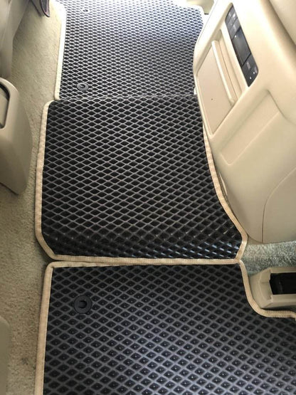 Interior mats, 3 rows (EVA, black) for Nissan Armada 2016-2024 - Reelken Auto