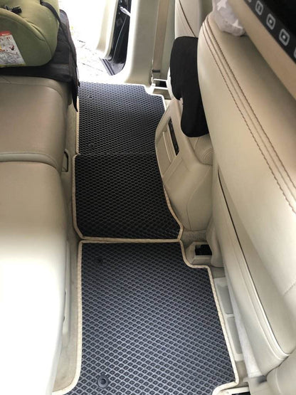 Interior mats, 3 rows (EVA, black) for Nissan Armada 2016-2024 - Reelken Auto