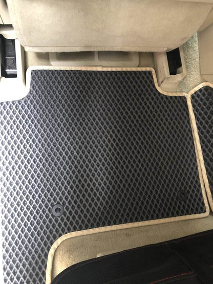 Interior mats, 3 rows (EVA, black) for Nissan Armada 2016-2024 - Reelken Auto