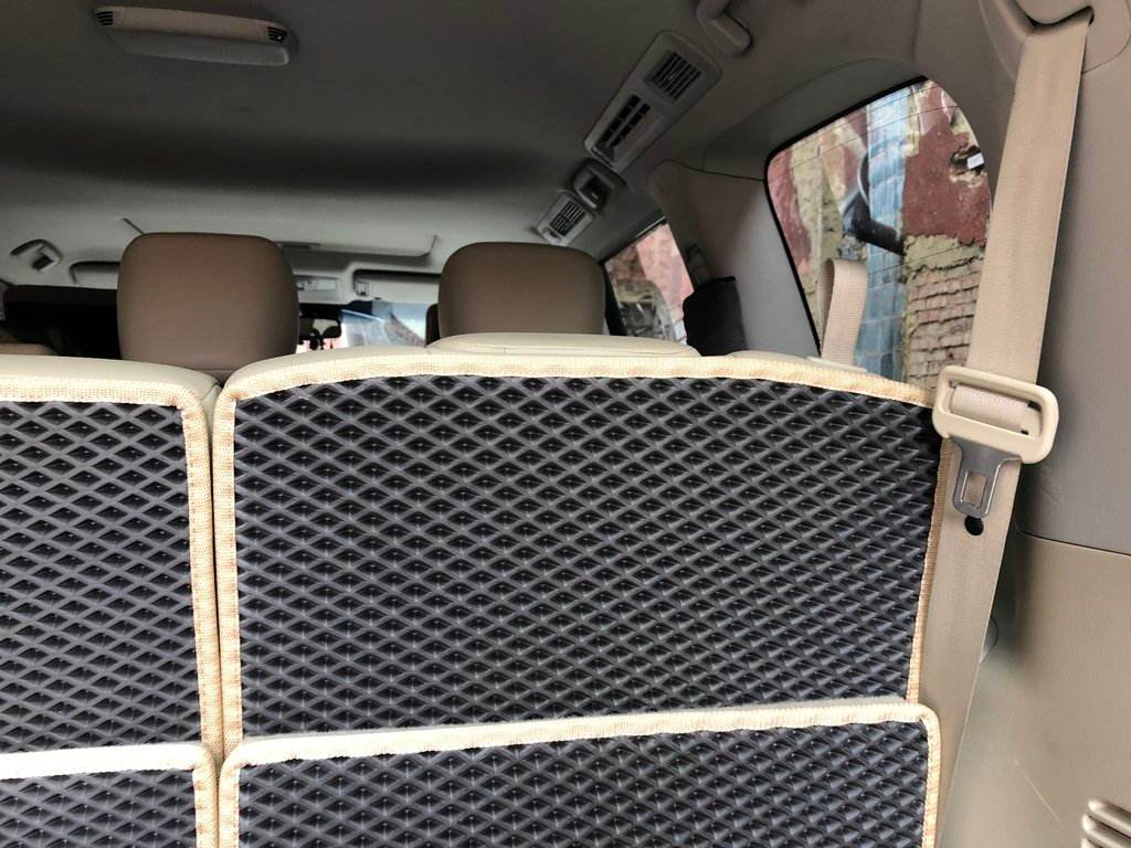 Trunk mat 5 parts (EVA, black) for Nissan Patrol Y62 2010-2024 - Reelken Auto