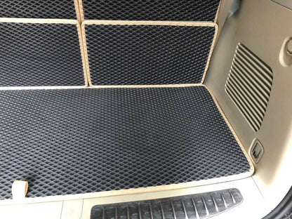 Trunk mat 5 parts (EVA, black) for Nissan Patrol Y62 2010-2024 - Reelken Auto