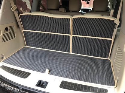 Trunk mat 5 parts (EVA, black) for Nissan Patrol Y62 2010-2024 - Reelken Auto