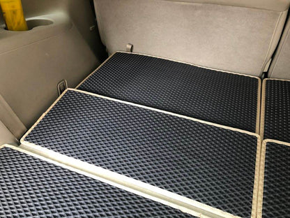 Trunk mat 5 parts (EVA, black) for Nissan Patrol Y62 2010-2024 - Reelken Auto