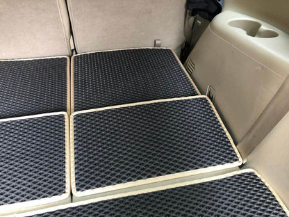Trunk mat 5 parts (EVA, black) for Nissan Armada 2016-2024 - Reelken Auto