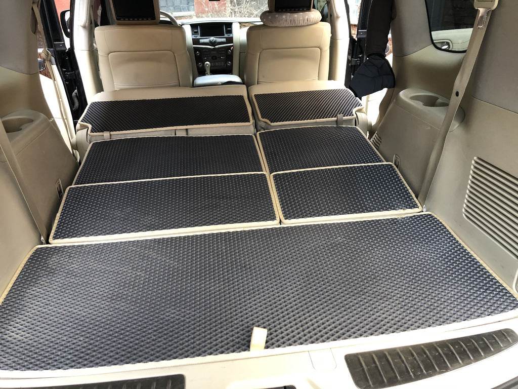 Rear Seat Top Mat (EVA, Black) for Nissan Armada 2016-2024 - Reelken Auto