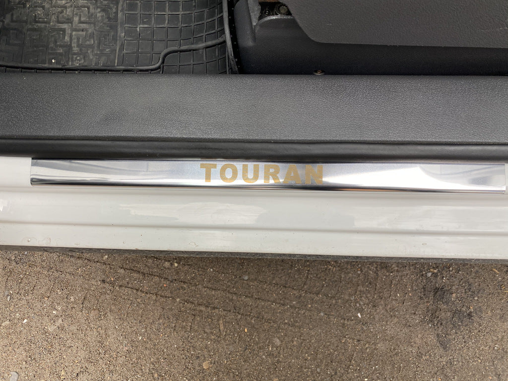 Carmos Door Sill Protectors (4 pcs, Stainless Steel) for Volkswagen Touran 2010-2015 - image 4