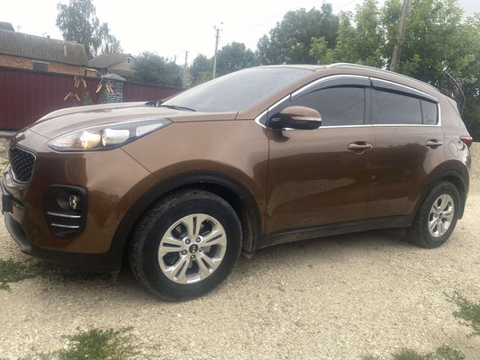 Window Deflectors with Chrome Trim Niken Luxury (4 pcs) for Kia Sportage 2015-2021 - image 1