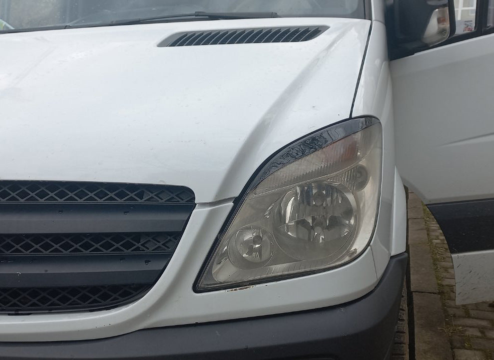 Headlight Eyelids Straight (black, ABS, 2006-2013) for Mercedes Sprinter W906 2006-2018 - image 3
