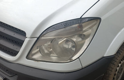 Headlight Eyelids Straight (black, ABS, 2006-2013) for Mercedes Sprinter W906 2006-2018 - image 1