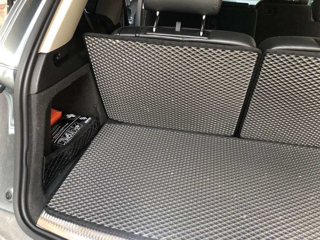 Trunk mat 3 parts (EVA, black) (7 seats) for Audi Q7 2005-2015 - Reelken Auto