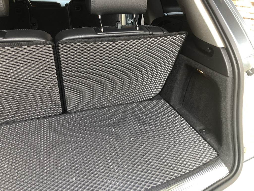 Trunk mat 3 parts (EVA, black) (7 seats) for Audi Q7 2005-2015 - Reelken Auto