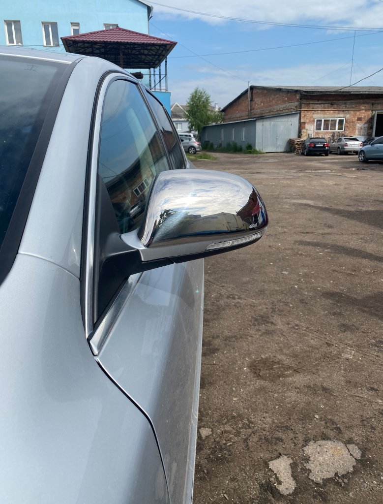 Mirror Covers (2 pcs, Stainless Steel) for Skoda Superb 2009-2015 - image 3
