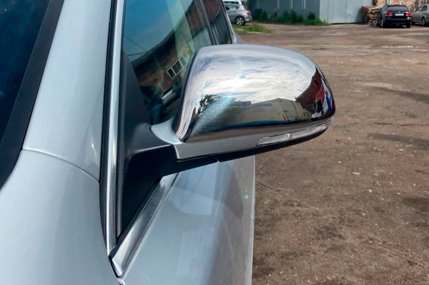 Mirror Covers (2 pcs, Stainless Steel) for Skoda Octavia II A5 2010-2013 - image 4
