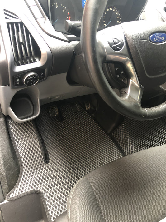 EVA Floor Mats (Front, Black) for Ford Custom 2013-2022 - image 2