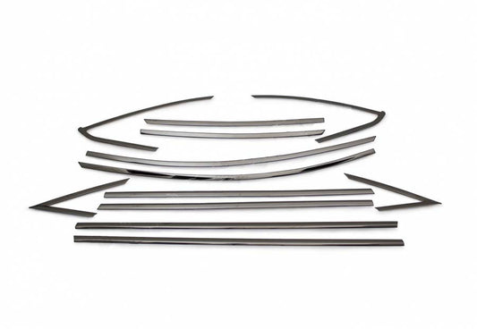 Full Window Trim Stainless Steel for Sedan (12 pcs) for Ford Focus III 2011-2017 - image 2