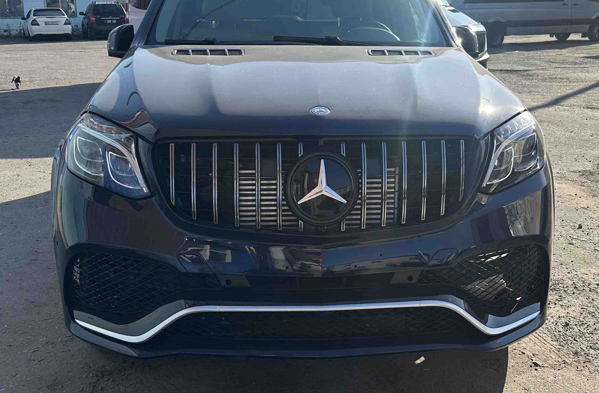 Front emblem under glass, black trim a0008880111 (For GLS) for Mercedes GL/GLS сlass X166 2012-2019 - image 3