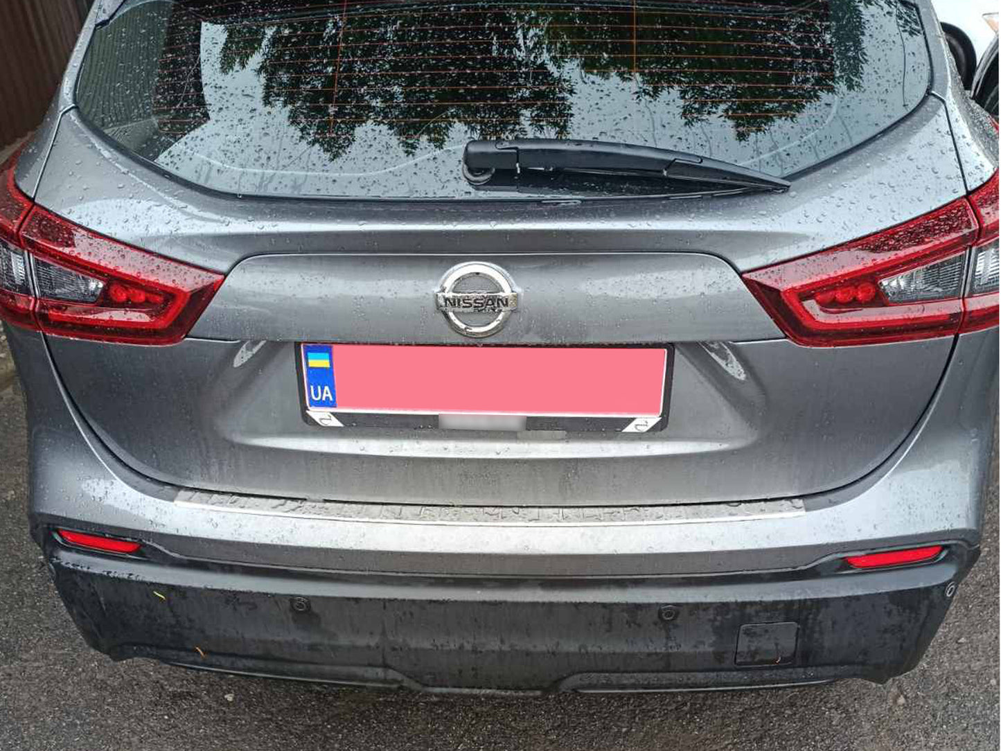 Rear Bumper Protector Carmos (2017-2021, Stainless Steel) for Nissan Qashqai 2014-2021 - image 2